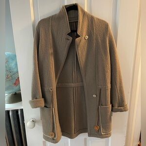 Silent Clothing Brand 100% virgin wool coat, lagenlook Eileen Fisher style